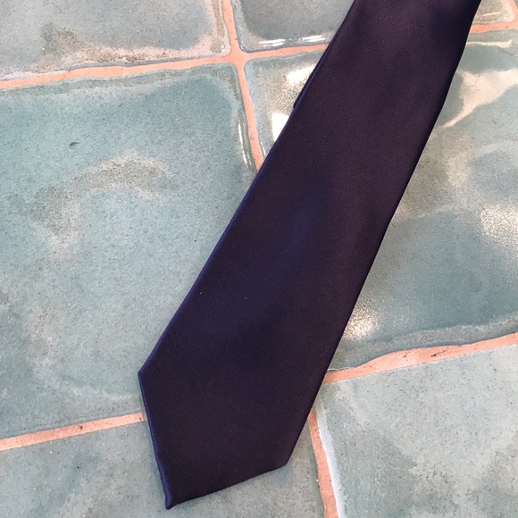 Men’s silk tie. Navy. - Picture 1 of 3
